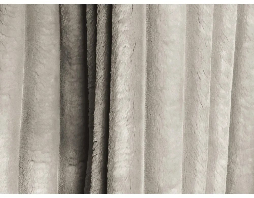 Világosbarna kordbársony kinyitható-tárolóhelyes kanapé 266 cm Kini – Makamii