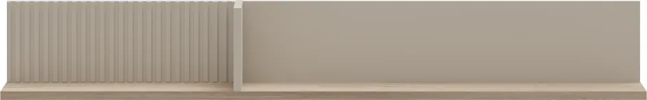 Fali polc 135, szürkésbarna Taupe/silverjack tölgy, DOMCA