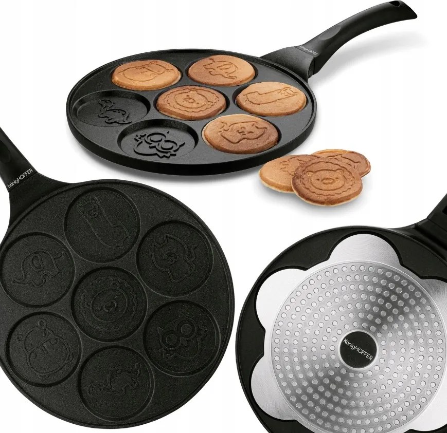 Non-stick serpenyő pancakes-hez és pogácsákhoz Konighoffer Animals 26,5 cm