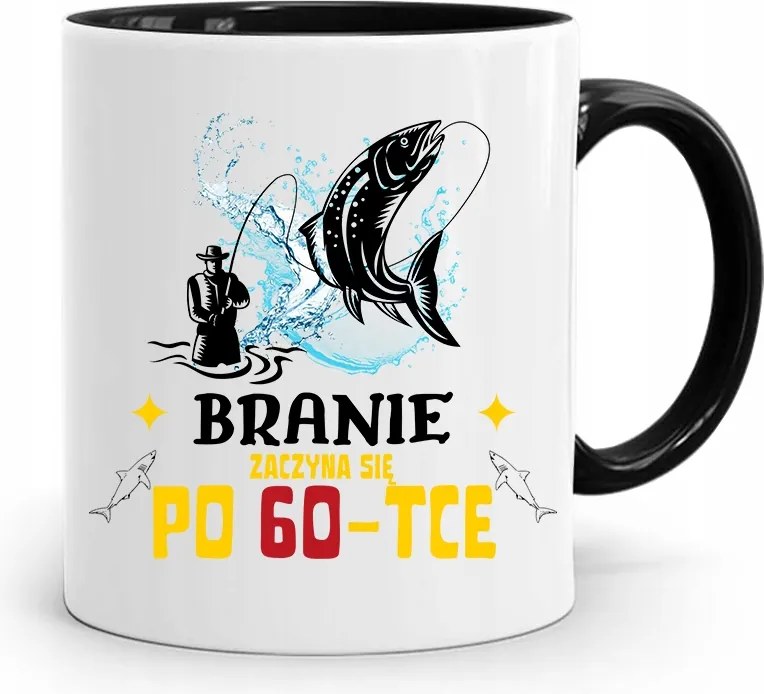 Születésnapra 60 60-es 60-as Bögre Fekete Ajándék fényképes nyomattal