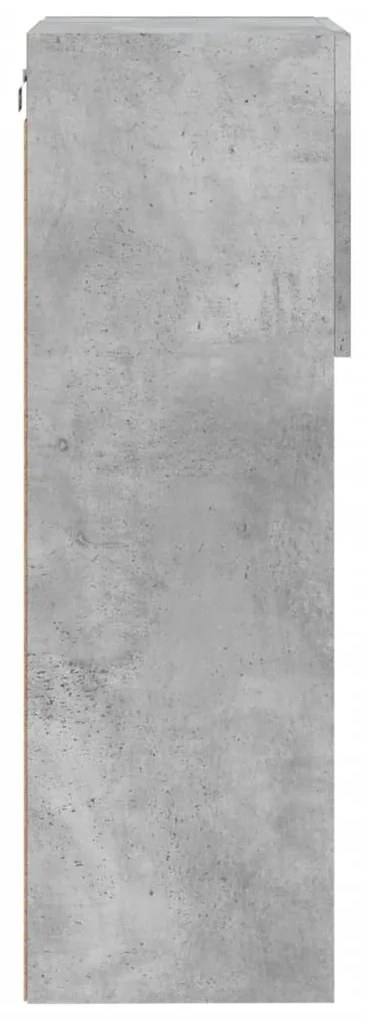 2 db betonszürke TV-szekrény LED-világítással 40,5 x 30 x 90 cm