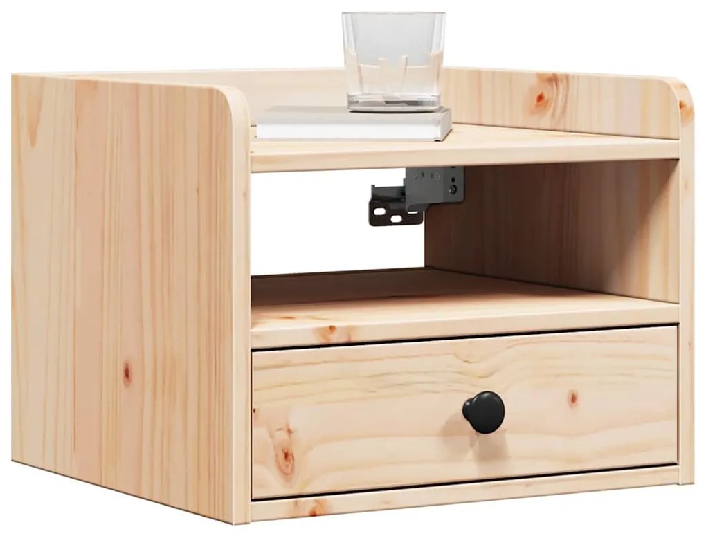 Éjjeli asztal 2 pcs Barna 38 x 36 x 29.5 cm Tömör fenyőfa