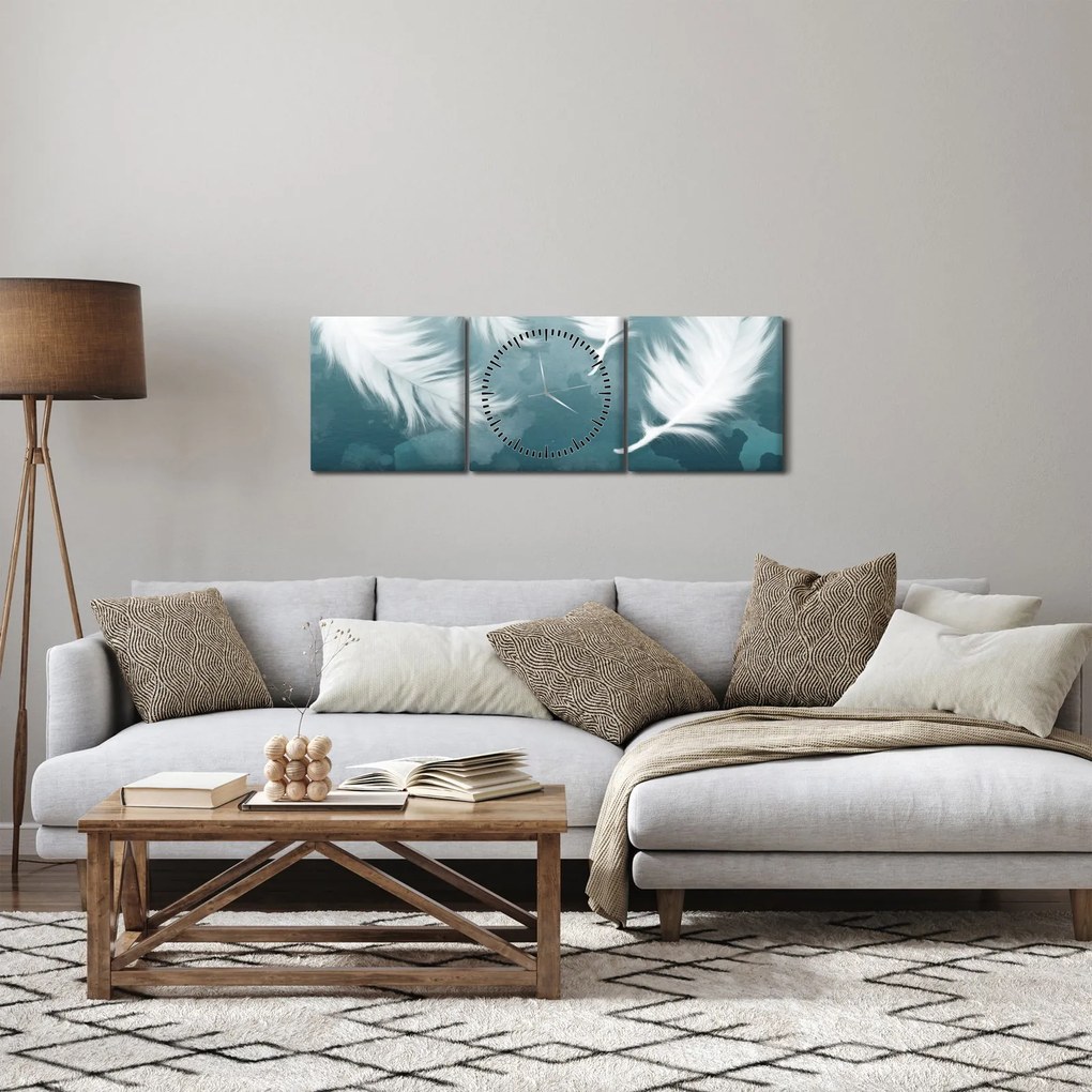 Kép - Fehér toll (órával) (90x30 cm)