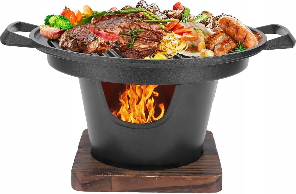 Füstmentes mini grill Bbq főzőlap. Hordozható,könnyű, túra.