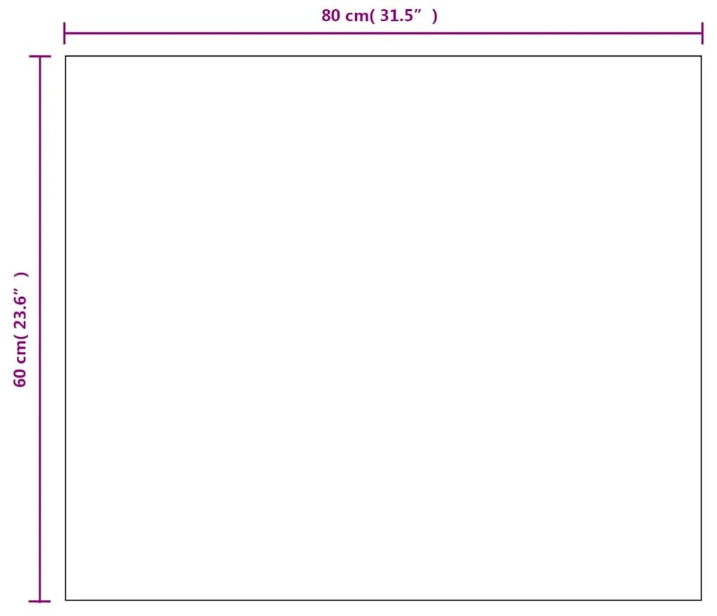 keret nélküli üveg tükör 80 x 60 cm