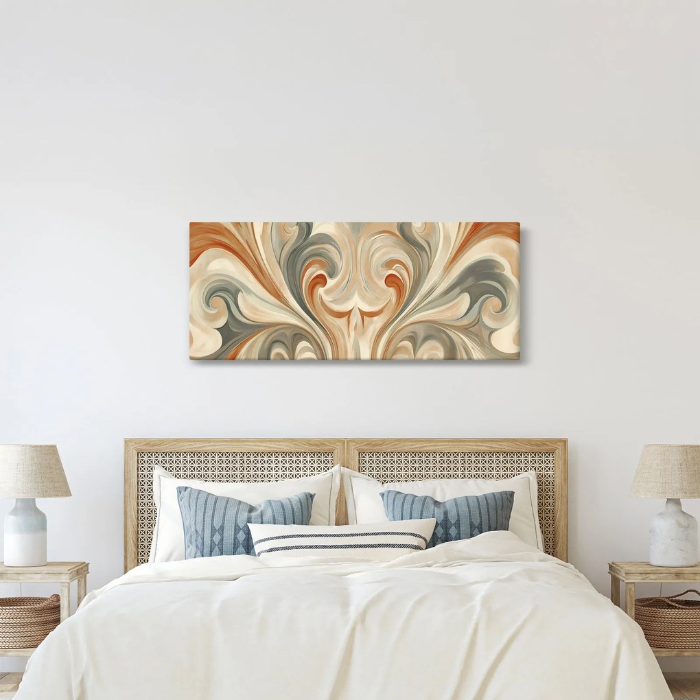 Kép - Örvények földszínekkel (120x50 cm)