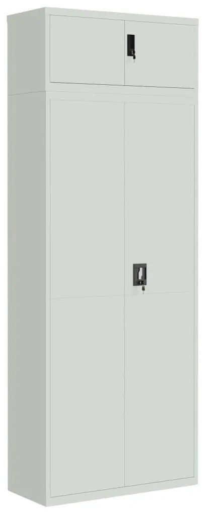 világosszürke acél irattartó szekrény 90x40x240 cm