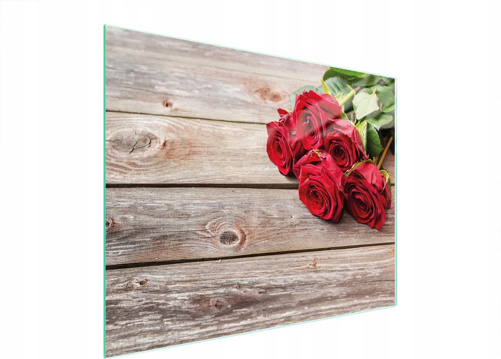 Üveg Vágódeszka 52x40 Rózsa Edzett Üveg