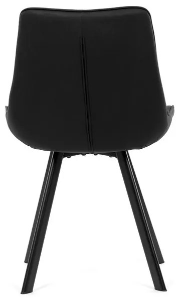 Fekete Vintage Szövet Étkezőszék. HC-V3066 BK3