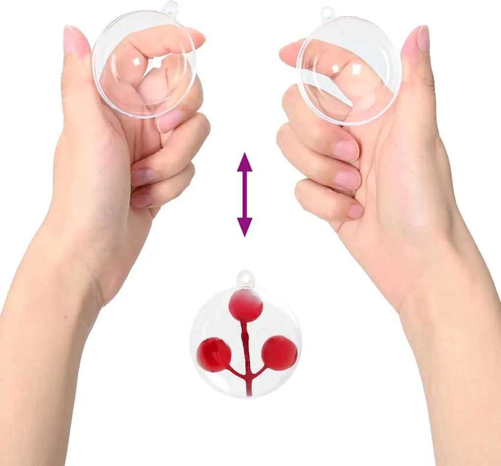 Karácsonyi Díszgömb Készlet 200 pcs Átlátszó Ø 5 cm