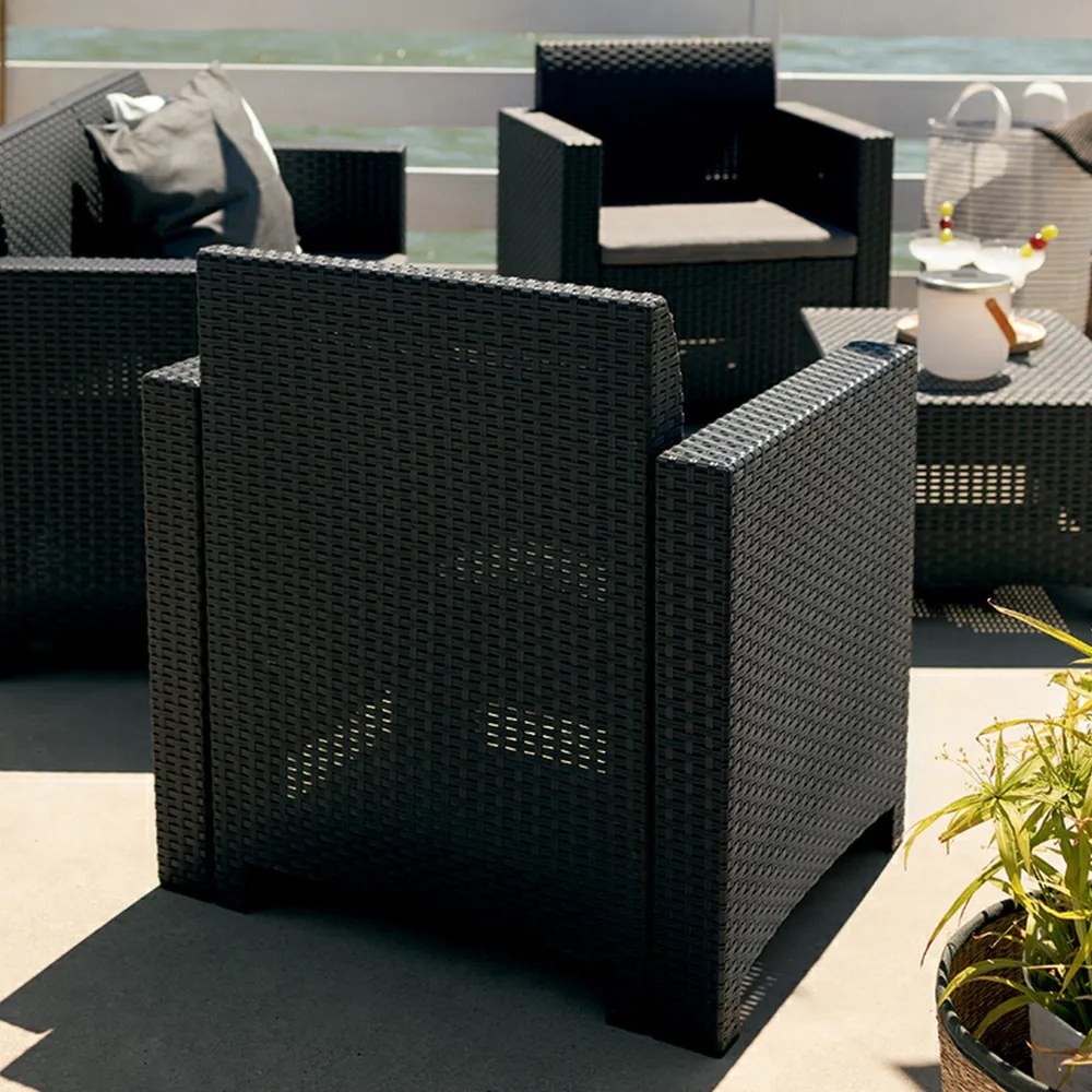 Nero műanyag kerti szék grafit