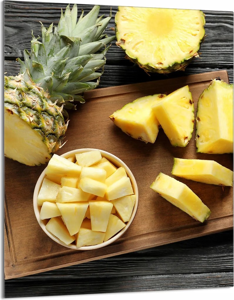 Üveg Vágódeszka 40x52 Ananász a Konyhába