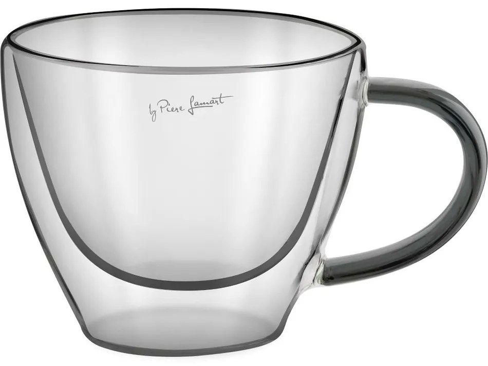Lamart LT9117 2 részes cappuccino pohárkészlet,190 ml, fekete
