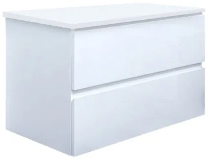 Fürdőszobaszekrény fedőlemezzel SAT B-Way 79x50x45 cm fehér fényes BWAY280WDESK