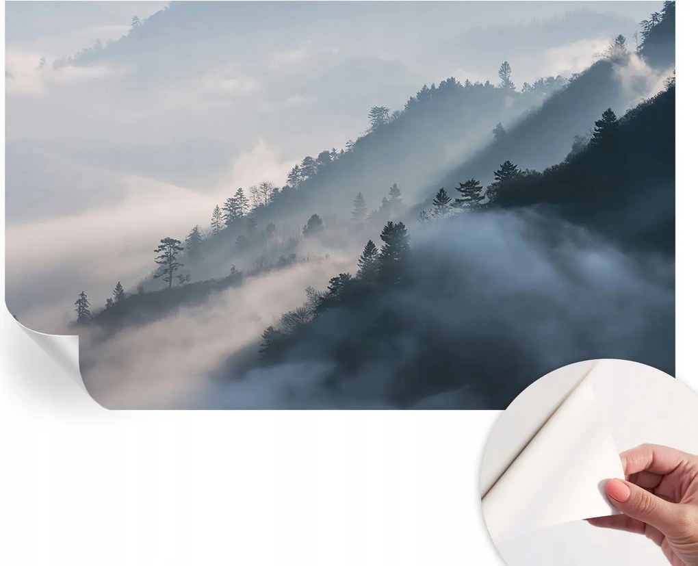 Modern öntapadós fotótapéta Mosható Ködös tájkép 416x254 cm