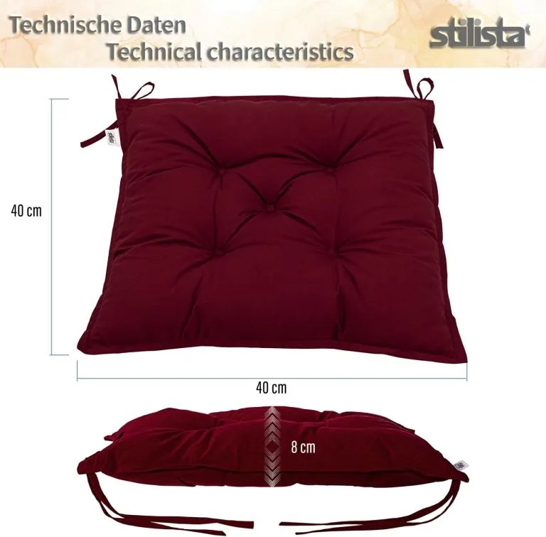 STILISTA Ülőpárna szett 40 x 40 x 8 cm 2 db kék