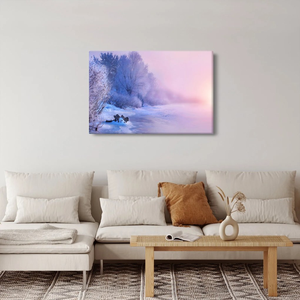 Kép - Befagyott folyó (90x60 cm)