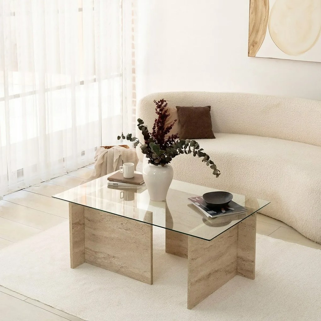 New Escape Travertine konferenciaasztal