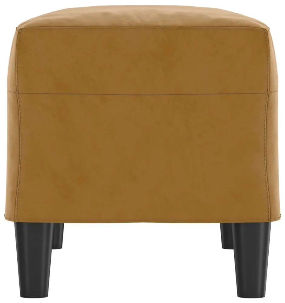 vidaXL barna bársony pad 70x35x41 cm