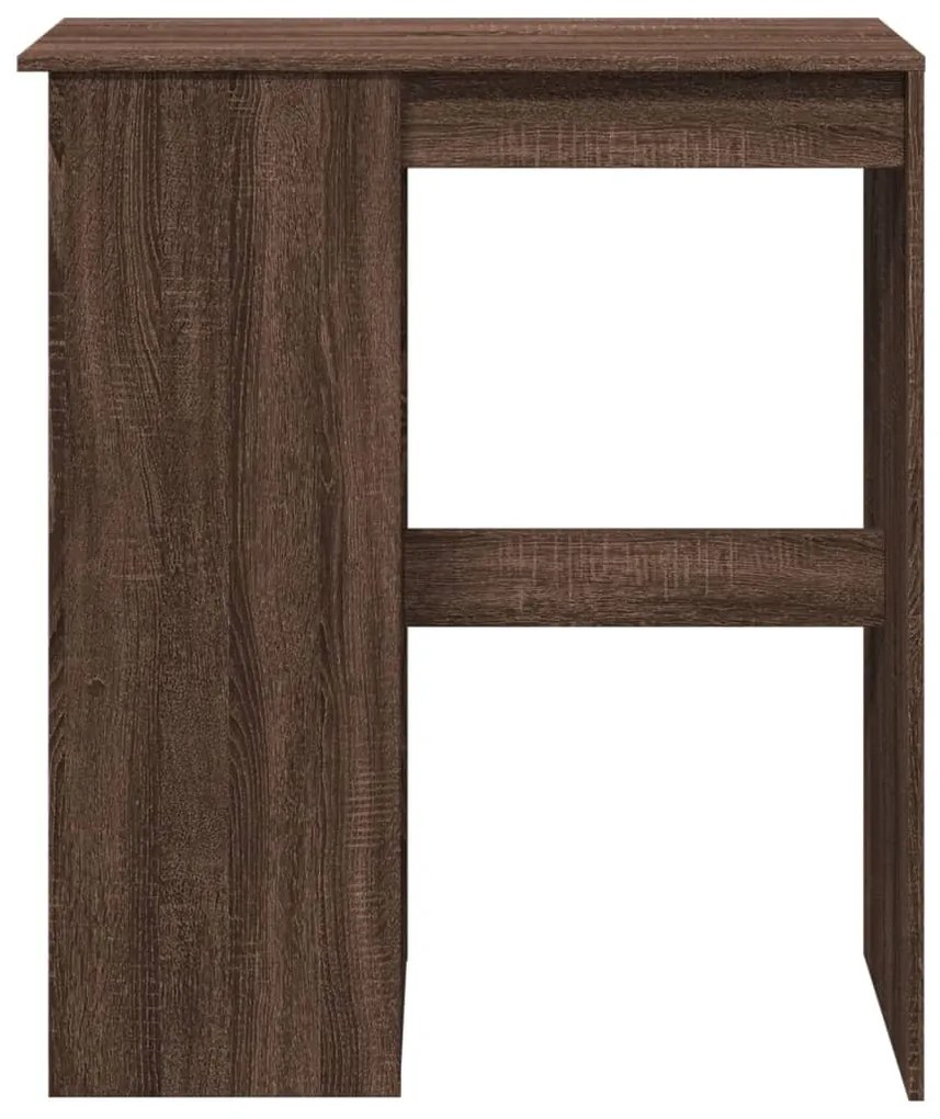 barna tölgy szerelt fa bárasztal tárolókkal 90x47,5x103,5 cm