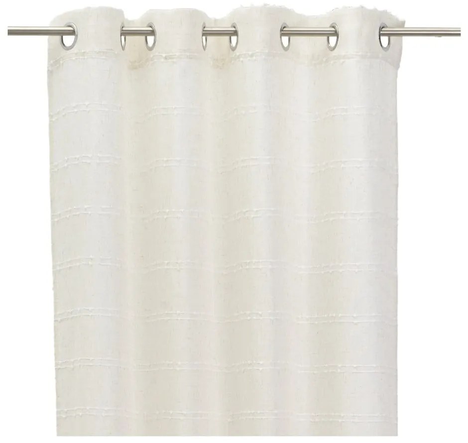 Fehér-bézs lenkeverék függöny 140x260 cm Nodes – Casa Selección