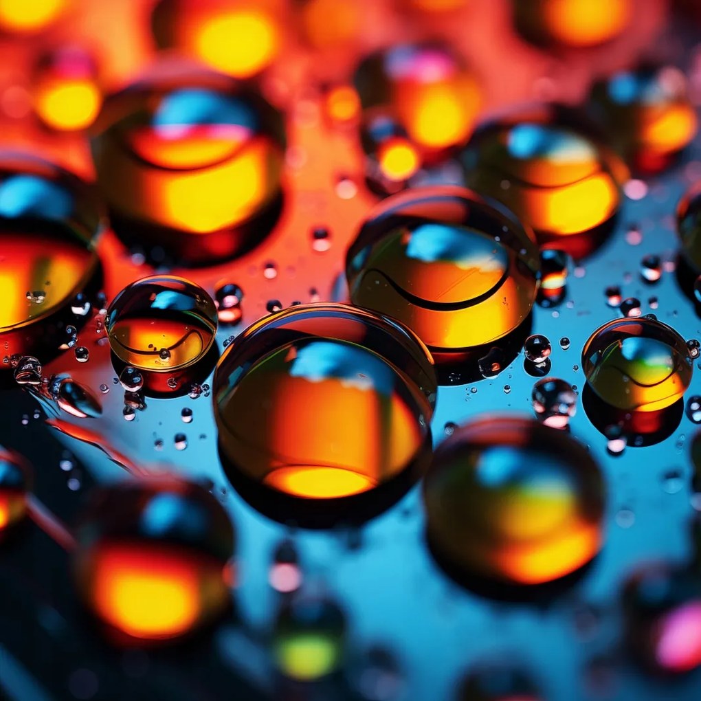 Poszter 70x70cm Közelvíz cseppek