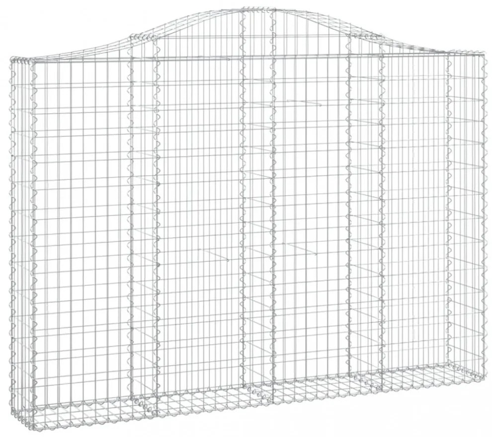 4 db íves horganyzott vas gabion kosár 200x30x140/160 cm