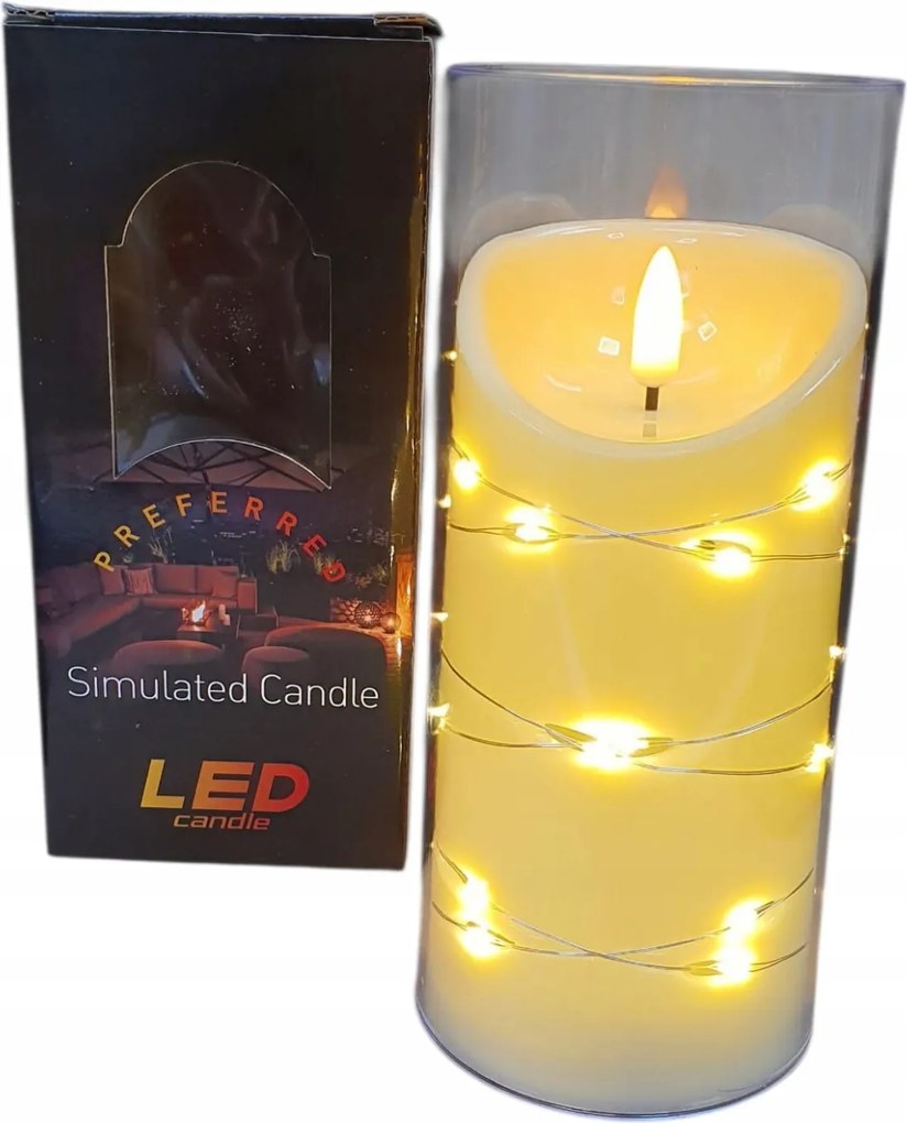 Led Gyertya 17,5 CM Elektromos Mécses Utántöltő Gyertya Láng Effekt