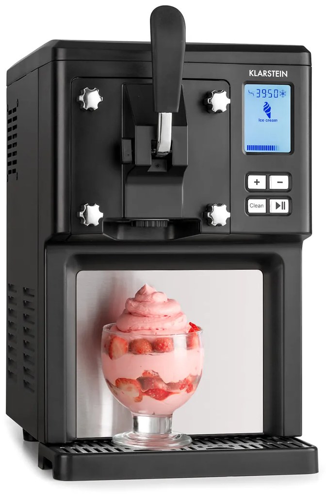 Klarstein Sweet Sundae fagylaltkészítő kompresszoros 1,5l rozsdamentes acél fekete
