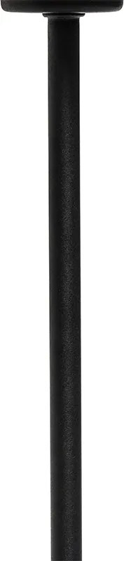 Modern asztali lámpa fekete szövetbúrával fekete arannyal - VT 1