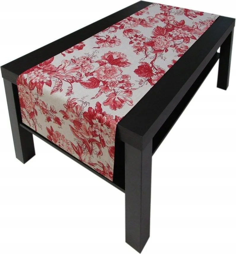 Futópad 40x140 Természet virág piros rét rajzolt