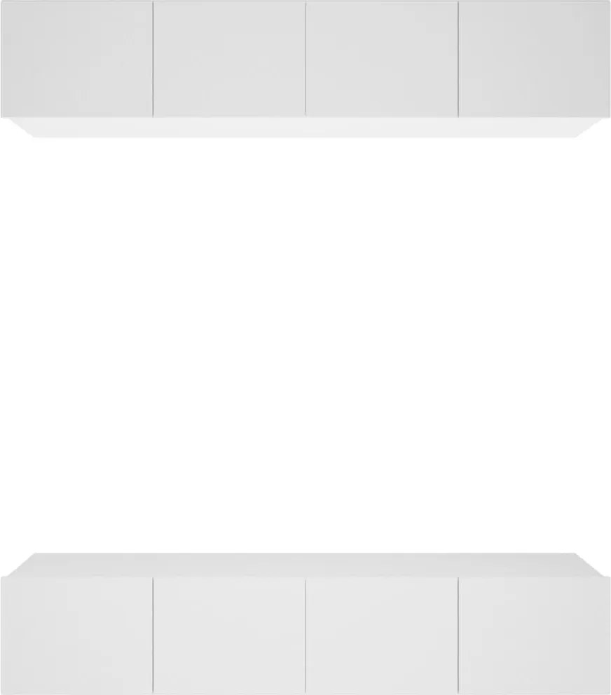 vidaXL 4 db fehér szerelt fa TV-szekrény 80 x 30 x 30 cm