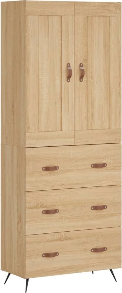 vidaXL sonoma tölgy szerelt fa magasszekrény 69,5 x 34 x 180 cm