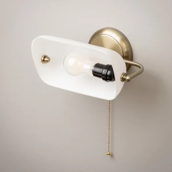 Brilagi - BANK OFFICE fali lámpa 1xE27/60W/230V sárgaréz/fehér