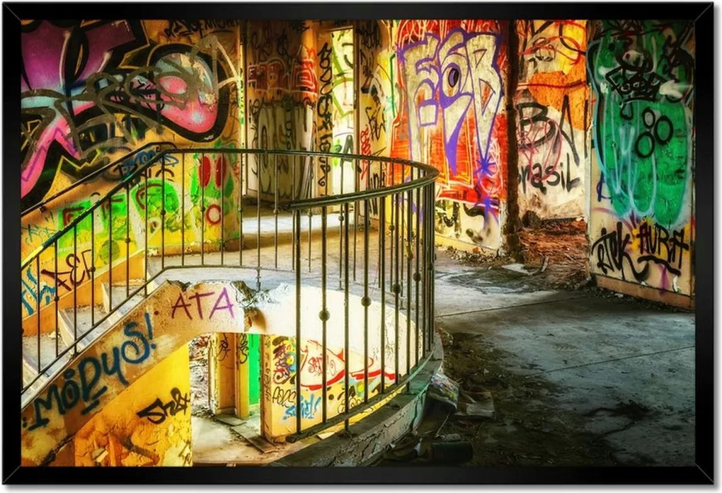 Poszterek keretben 60x40 Graffitti Falfestmény