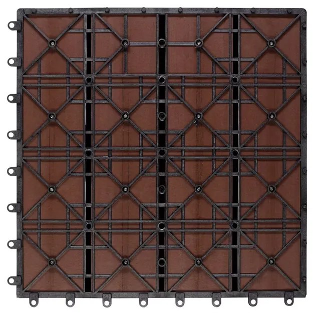 Deuba WPC járólap - 11 darabos szett, 30x30 cm klasszikus terrakotta