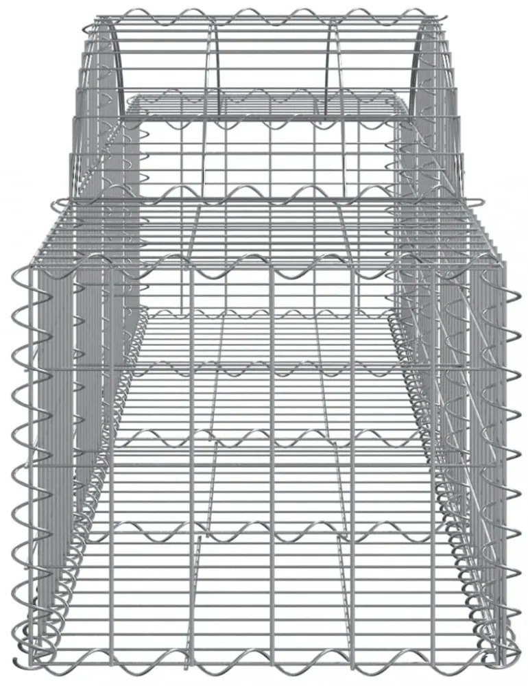 14 db íves horganyzott vas gabion kosár 200x50x40/60 cm