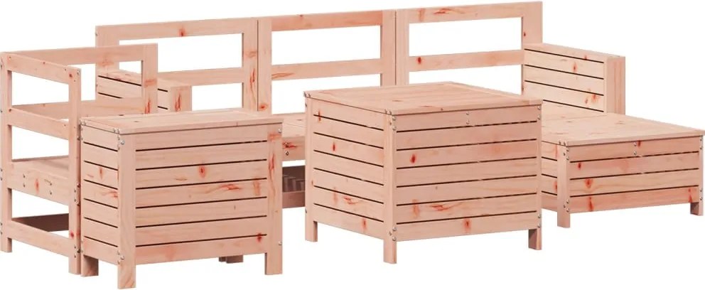 vidaXL 7 részes tömör duglászfenyő kerti kanapészett