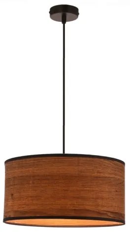 Csillár zsinóron LEGNO 1xE27/40W/230V átm. 30 cm barna