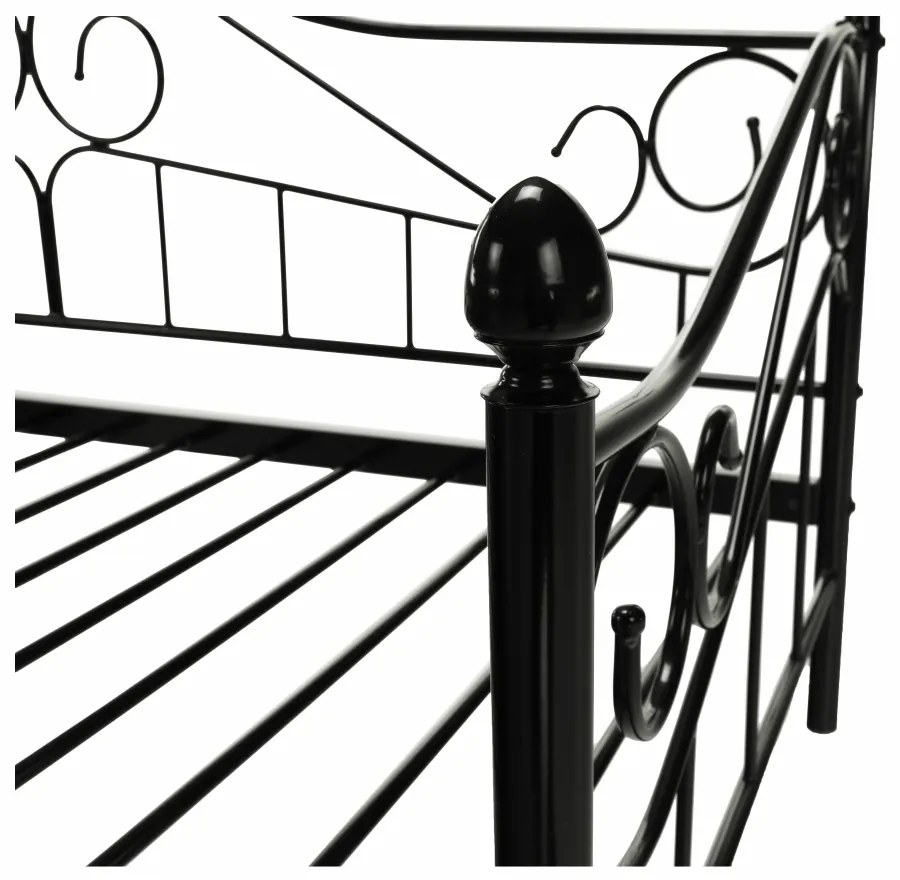 Egyszemélyes ágy 90 cm Danina (fekete) (ágyráccsal). 1016019