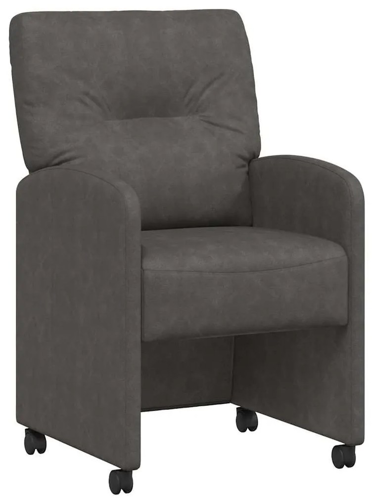 Kerekes Étkező Székek 2 pcs Fekete 57 x 67 x 95 cm Műbőr