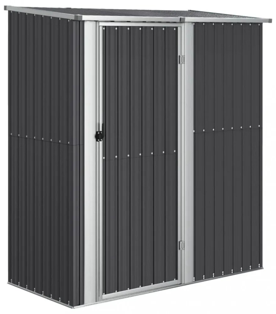 antracitszürke horganyzott acél kerti fészer 180,5x97x209,5 cm