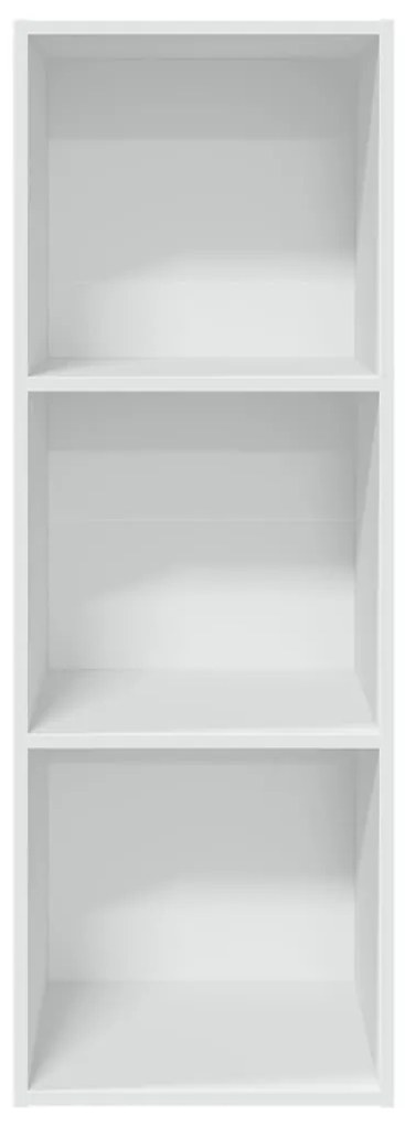 fehér szerelt fa könyvespolc 40 x 30 x 114 cm