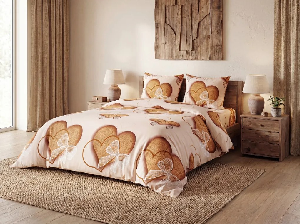 Mikroszálas ágyneműhuzat HEART NEST mintás Ágyneműhuzat mérete: 70 x 80 cm | 140 x 200 cm