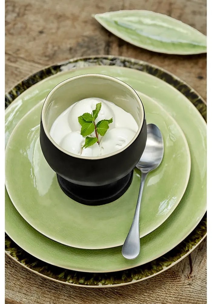 Riviera világoszöld agyagkerámia tároló tálca, hossz 18 cm - Costa Nova