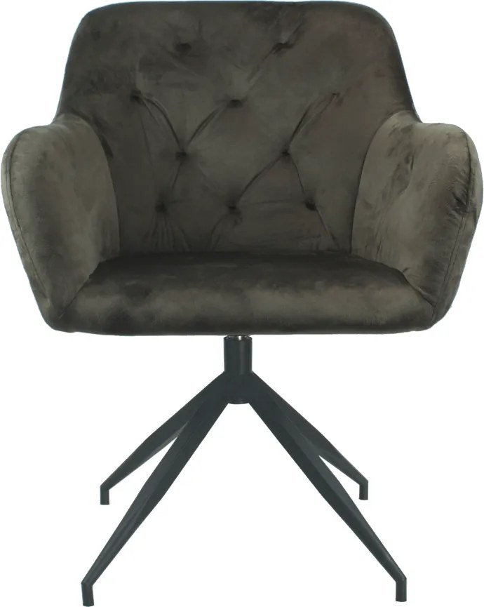 Forgószék, szürkésbarna barna/fekete, VELEZA NEW