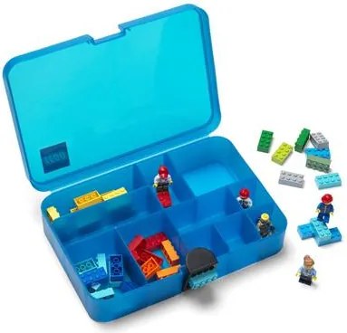 Tárolódoboz, rekeszes, LEGO, kék (L40840800)