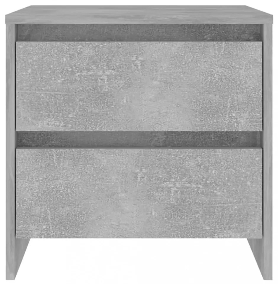 2 db betonszürke szerelt fa éjjeliszekrény 45x34,5x44,5 cm