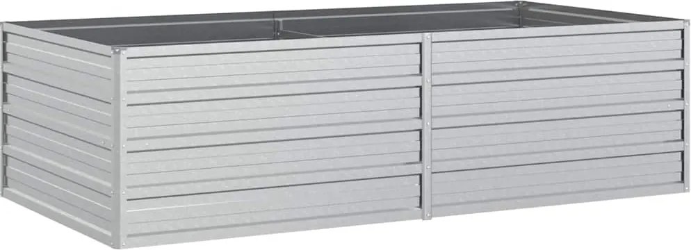 vidaXL ezüstszínű horganyzott acél kerti magaságyás 160 x 80 x 45 cm