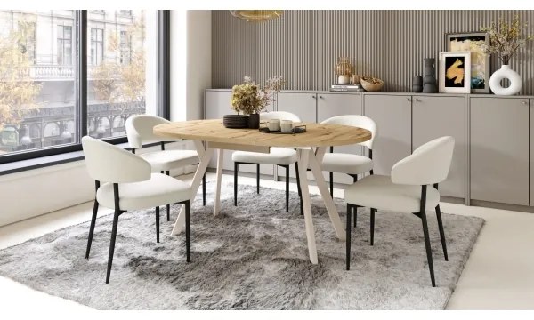 Étkezőasztal ARTUR artisan tölgy/bézs